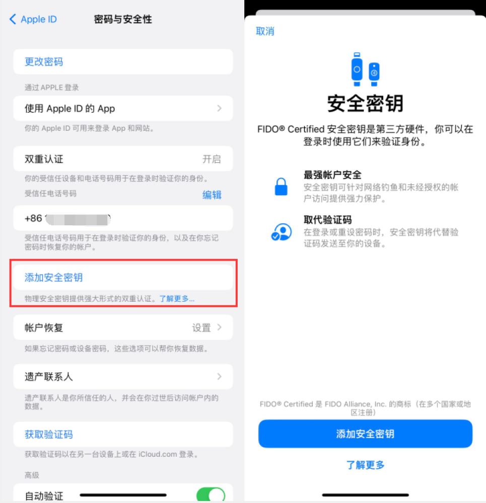 合川苹果服务网点分享物理安全密钥有什么用？iOS 16.3新增支持物理安全密钥会更安全吗？ 